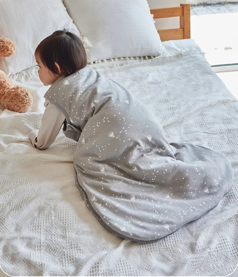 Cozy Baby Sleeping Bag – Anti-Kick Blanket for Infants 0-24 Months with Starry Print