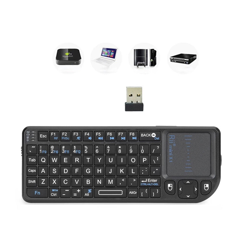 Mini Wireless Keyboard with Touchpad – 2.4GHz Remote Control for Android TV, PC & Laptops