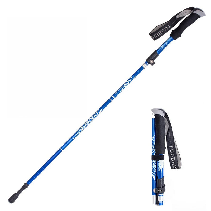 Five Section Telescopic Trekking Pole – Lightweight Walking Stick for Hiking, Camping, Nordic Fitness, or Elderly Outdoor Adventures