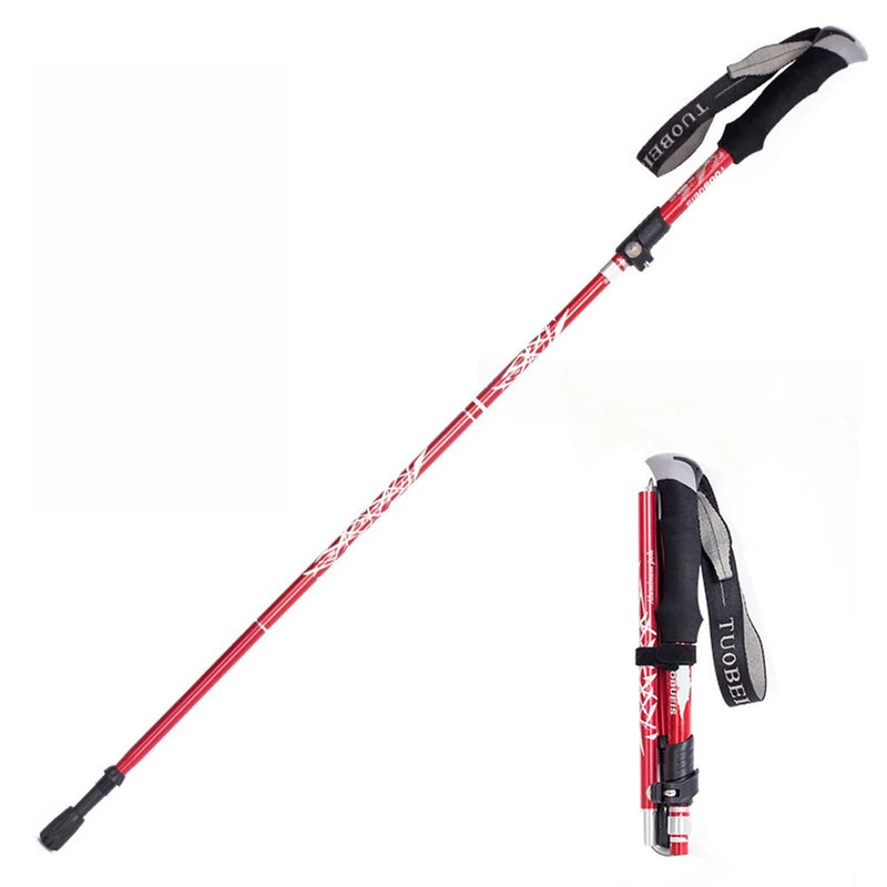 Five Section Telescopic Trekking Pole – Lightweight Walking Stick for Hiking, Camping, Nordic Fitness, or Elderly Outdoor Adventures