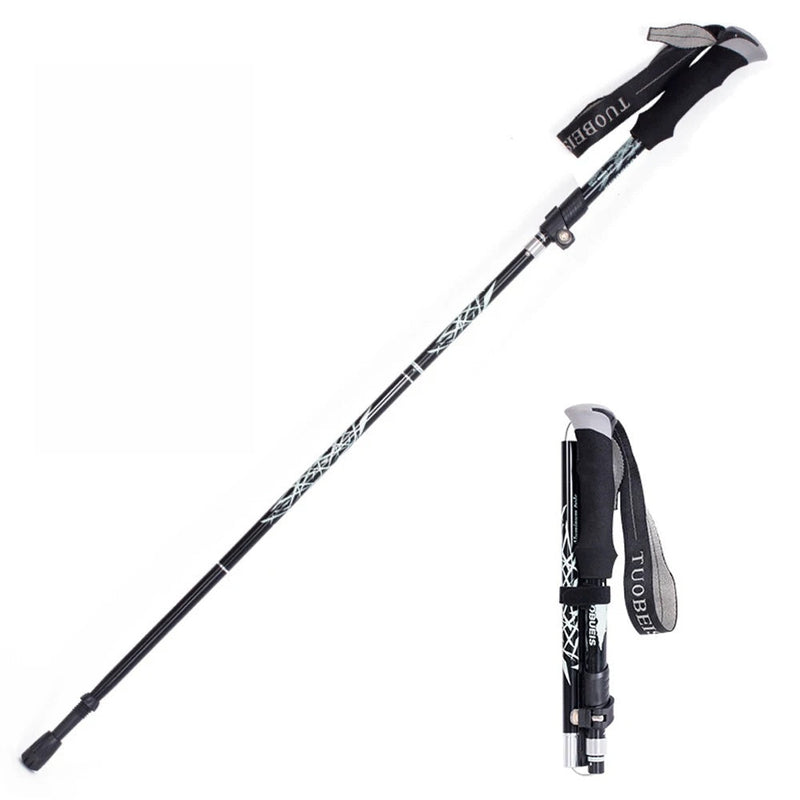Five Section Telescopic Trekking Pole – Lightweight Walking Stick for Hiking, Camping, Nordic Fitness, or Elderly Outdoor Adventures