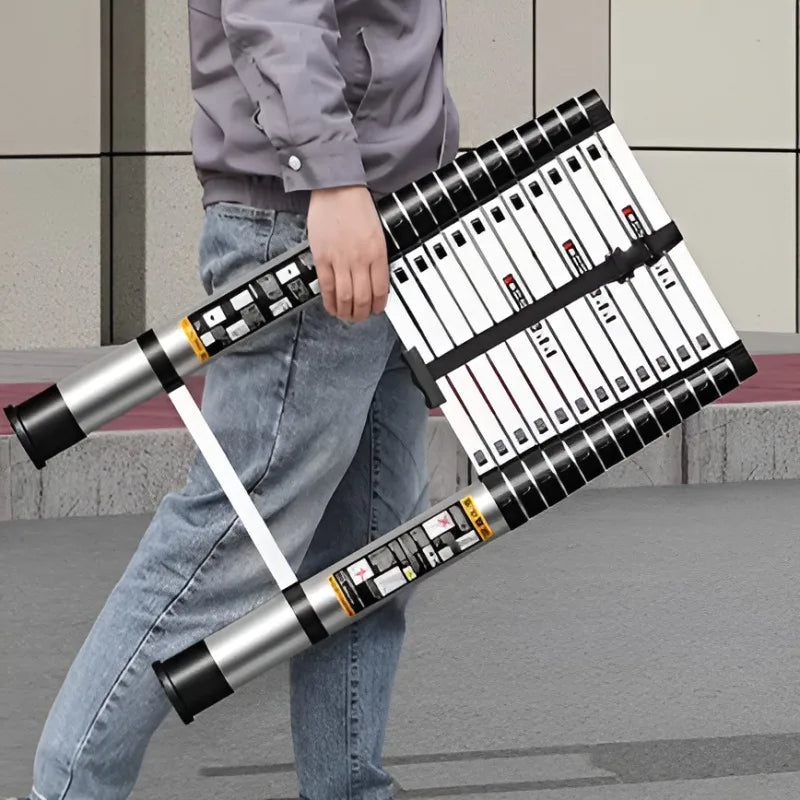 Heavy-Duty Telescopic Folding Ladder – Professional Aluminum Alloy Loft Ladder for Safe, Multifunctional Household Use and Easy Lifting