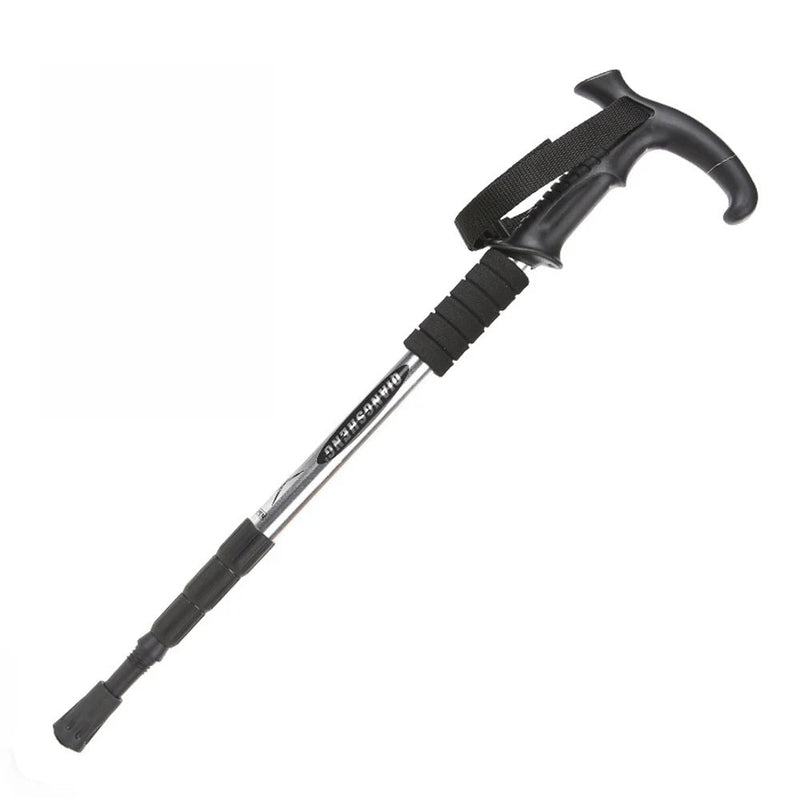 Five Section Telescopic Trekking Pole – Lightweight Walking Stick for Hiking, Camping, Nordic Fitness, or Elderly Outdoor Adventures