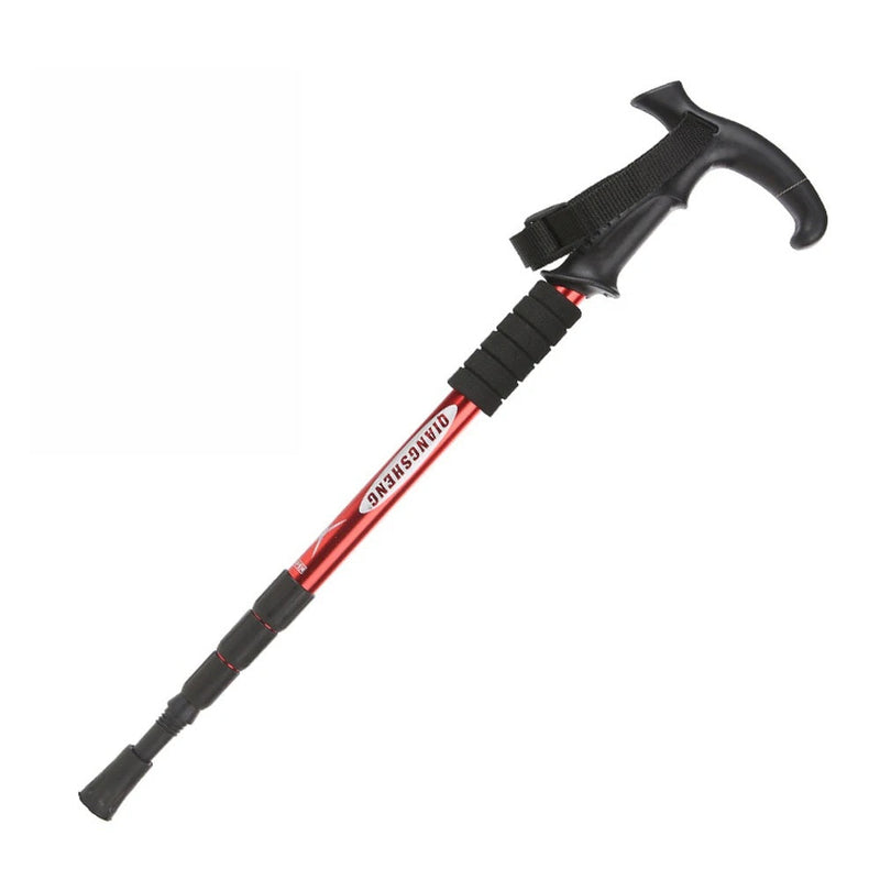 Five Section Telescopic Trekking Pole – Lightweight Walking Stick for Hiking, Camping, Nordic Fitness, or Elderly Outdoor Adventures
