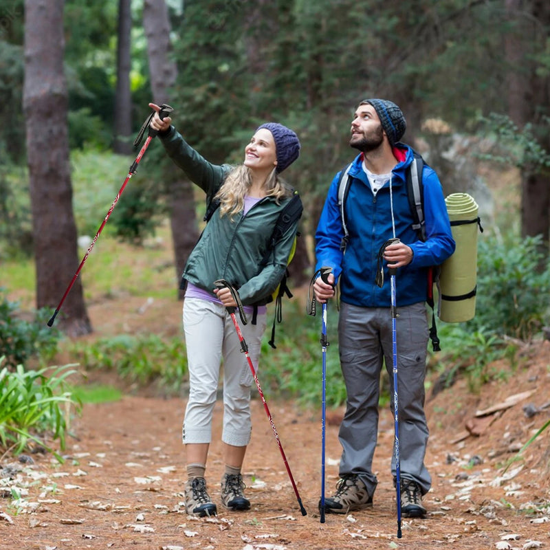 Five Section Telescopic Trekking Pole – Lightweight Walking Stick for Hiking, Camping, Nordic Fitness, or Elderly Outdoor Adventures