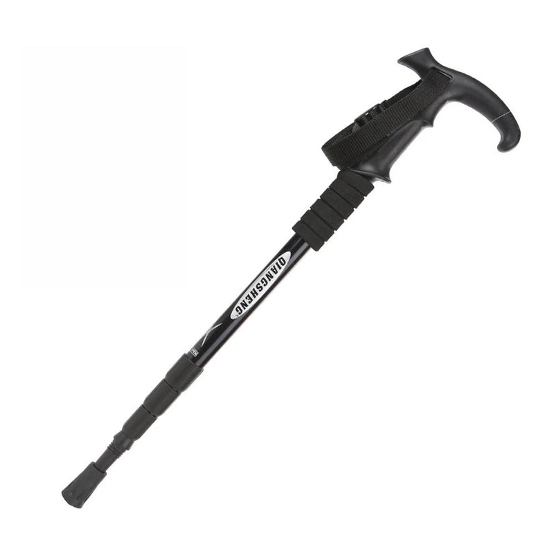 Five Section Telescopic Trekking Pole – Lightweight Walking Stick for Hiking, Camping, Nordic Fitness, or Elderly Outdoor Adventures