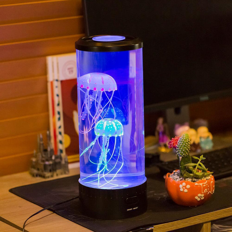 Led Jellyfish Aquarium™: 5 Color Changing Light Effects. The Ultimate Large Sensory Synthetic Jelly Fish Tank Aquarium Mood Lamp