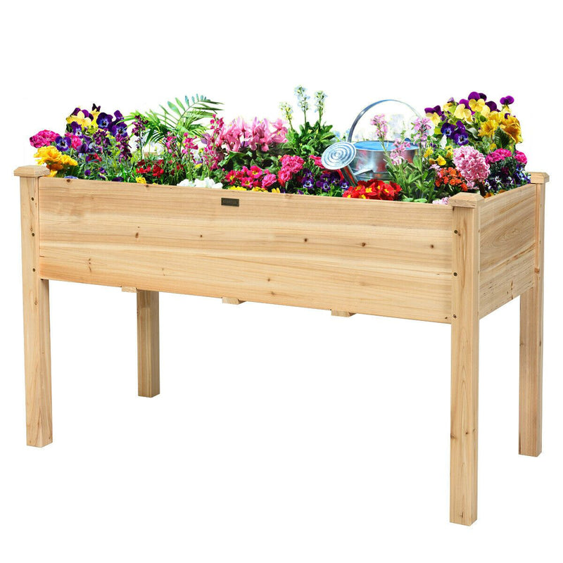 UK Exclusive! - Fir Wood Planter Box, Long Horizontal Plank Pattern