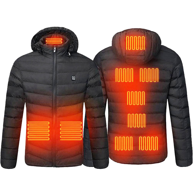 Unisex Winter Warm Heated Jacket / 8 heating areas, Heated Jacket , Electric Heated Jacket, Rechargeable Jacket