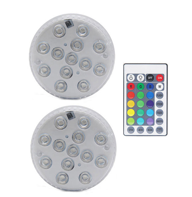 Submersible LED Pool Lights, Color Changing RGB Lamps, Underwater Above ground Side