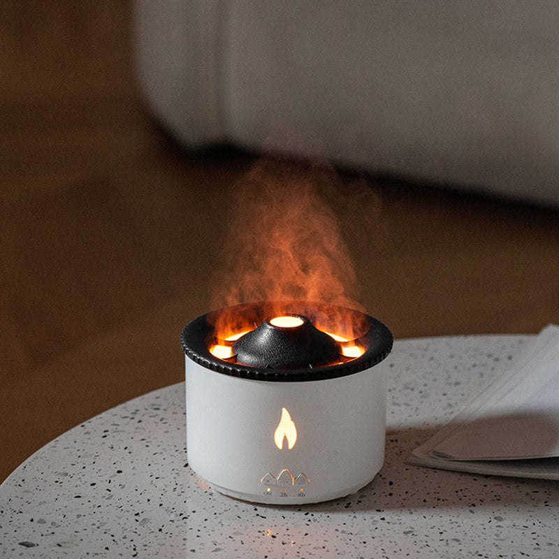 Volcano Aroma Diffuser and Humidifier - Flame Effect for Bedroom, Living Room, Office, Spa & Yoga Use