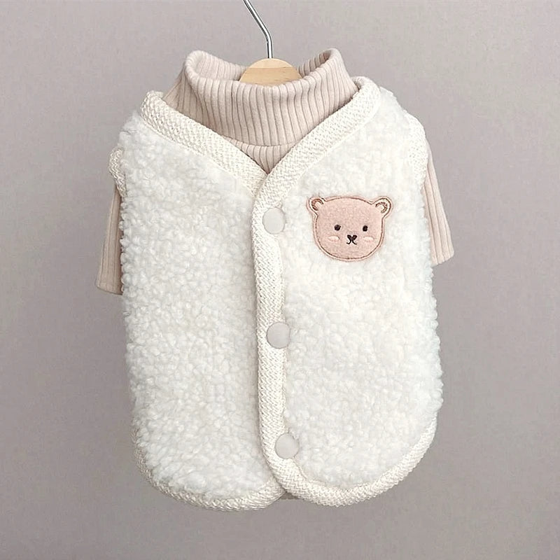 Winter Pet Vest Jacket for Dogs & Cats – Thick Warm Sweater Coat for Small Breeds, Stylish and Cozy Cold Weather Petwear