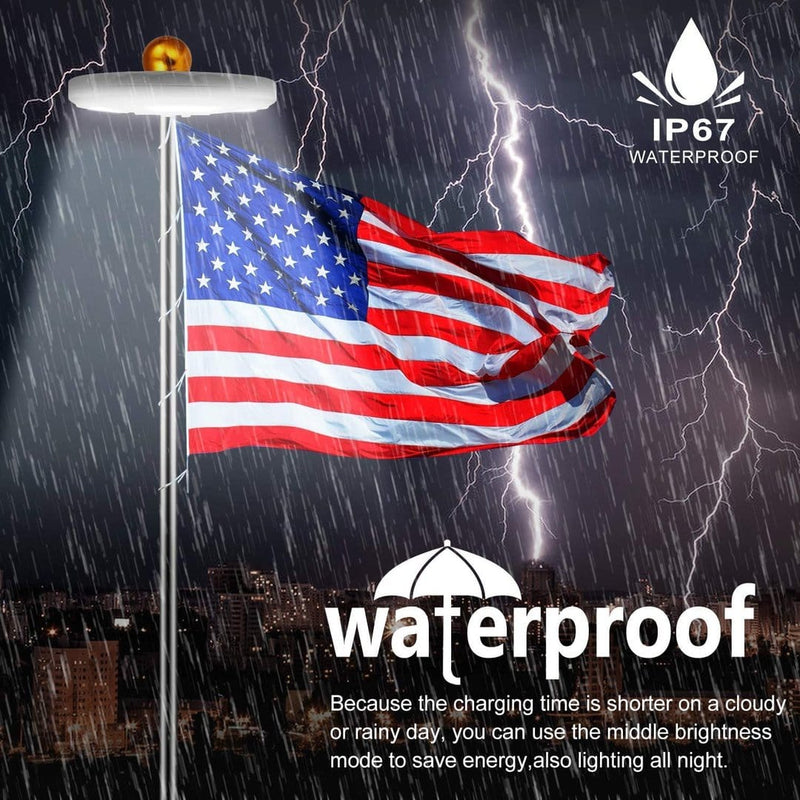 128 LED Solar Power Flag Pole Lights -