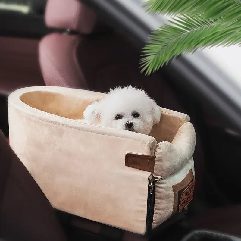 Portable Pet Car Seat – Safety Nest for Small Dogs and Cats During Travel