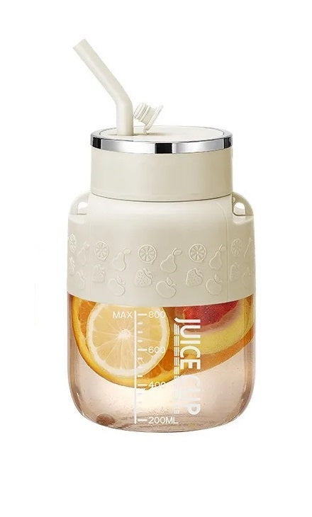 Electric Fruit Juicer – 800ml 10-Blade USB Rechargeable Smoothie & Shake Mixer