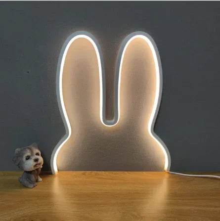 Rabbit LED Night Light – USB-Powered Bedside Lamp for Kids & Gifts
