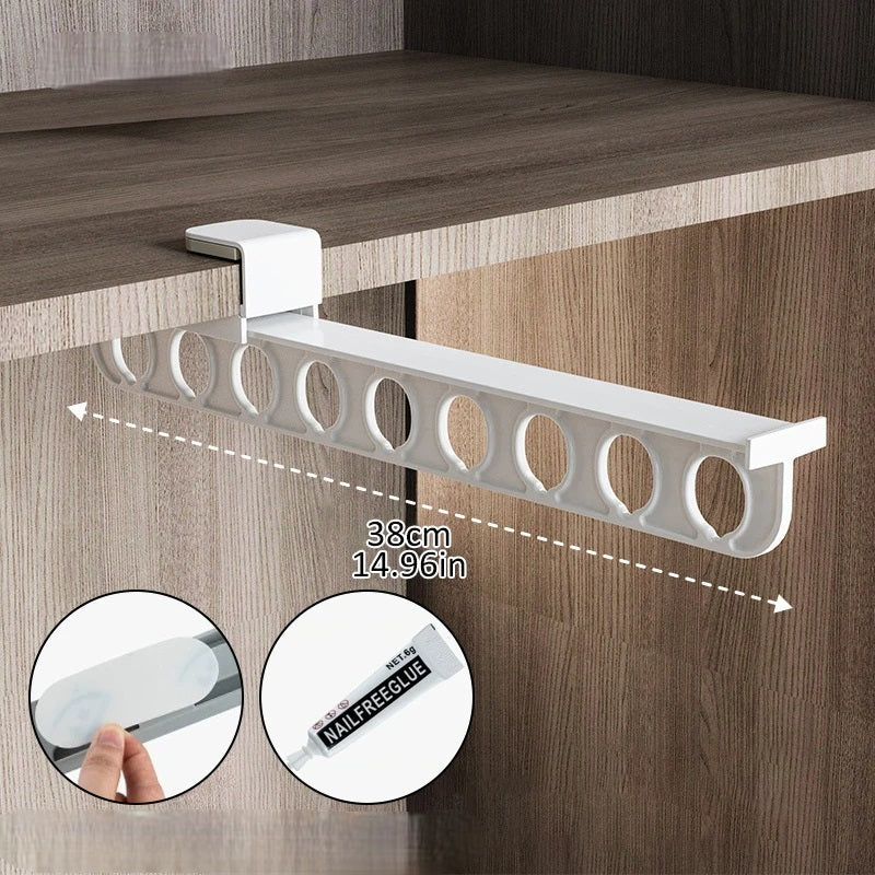 Retractable Trouser Rack – Space-Saving Pull-Out Wardrobe Organizer