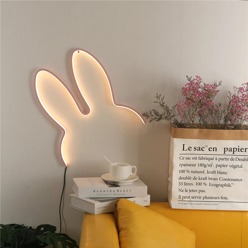 Rabbit LED Night Light – USB-Powered Bedside Lamp for Kids & Gifts