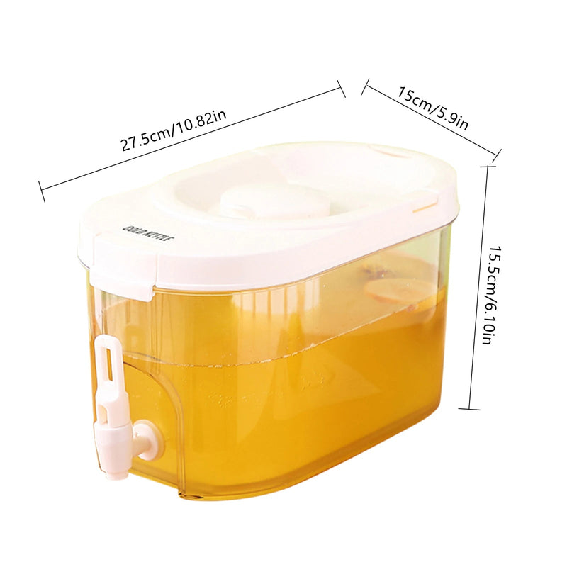 Cold Beverage Dispenser Jug – Large Refrigerator Kettle with Faucet for Lemonade, Tea, and Home Drinks