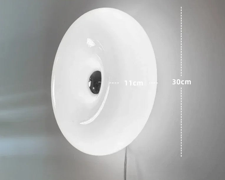 Minimalist Donut Glass Desk Lamp – French Cream-Style Touch Switch Atmosphere Light