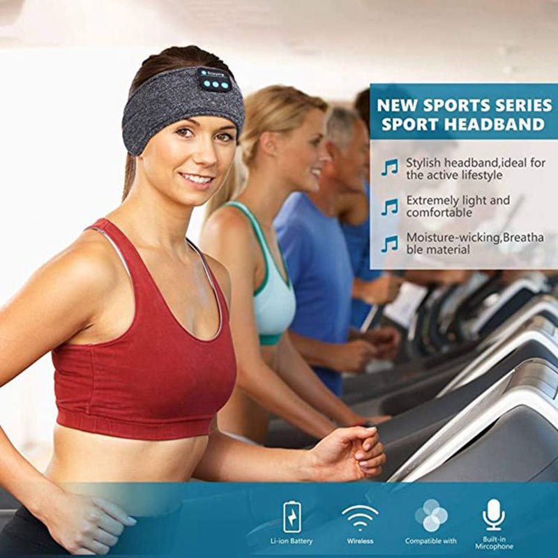 Wireless Sleeping Headphones & Sports Headband for Sleep, Workouts, Jogging, and Insomnia Relief - Bluetooth Sleep Mask with Built-in Speakers