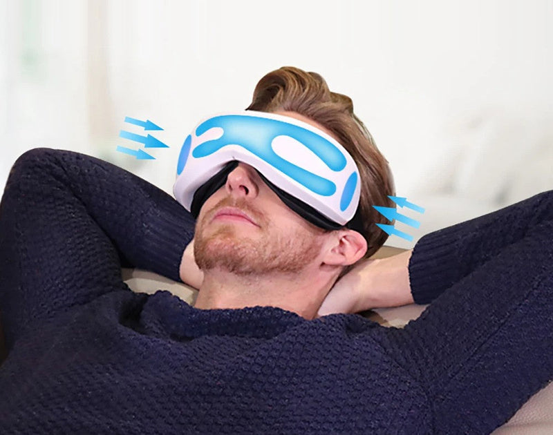 Smart Vibration Eye Massager - Bluetooth Relaxing Sleep Mask for Eye Strain Relief