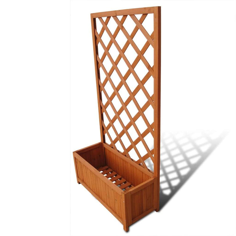 Wooden Trellis Planter